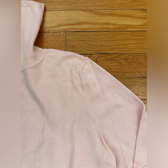 Talbots Petal Pink Cotton Turtleneck Sweater - Picture 4 of 6
